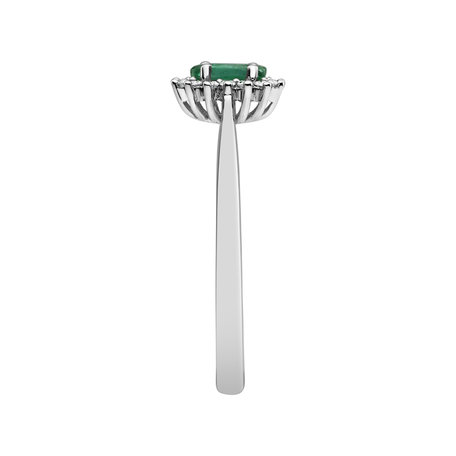 Prsten s diamanty a smaragdem Princess