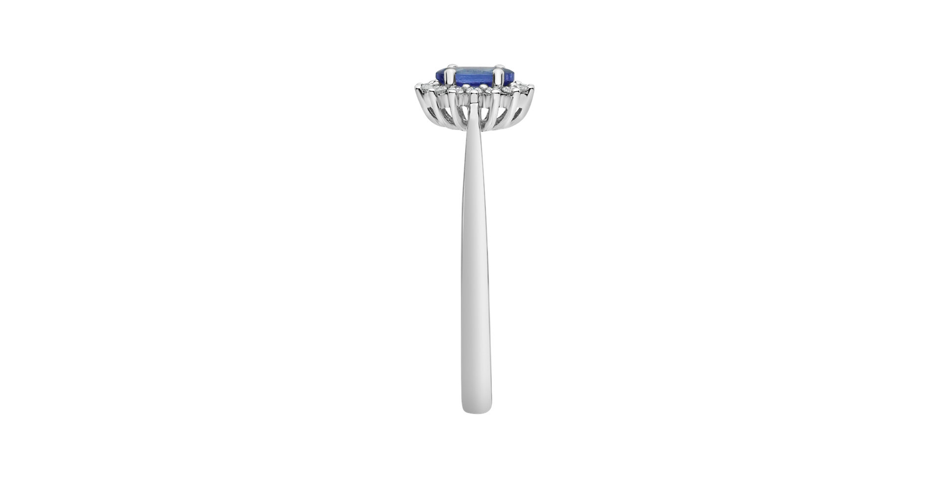 Prsten s diamanty a tanzanitem Princess