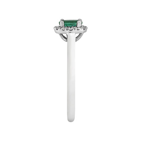Prsten s diamanty a smaragdem Princess