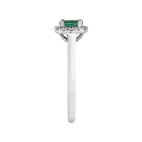 Prsten s diamanty a smaragdem Princess