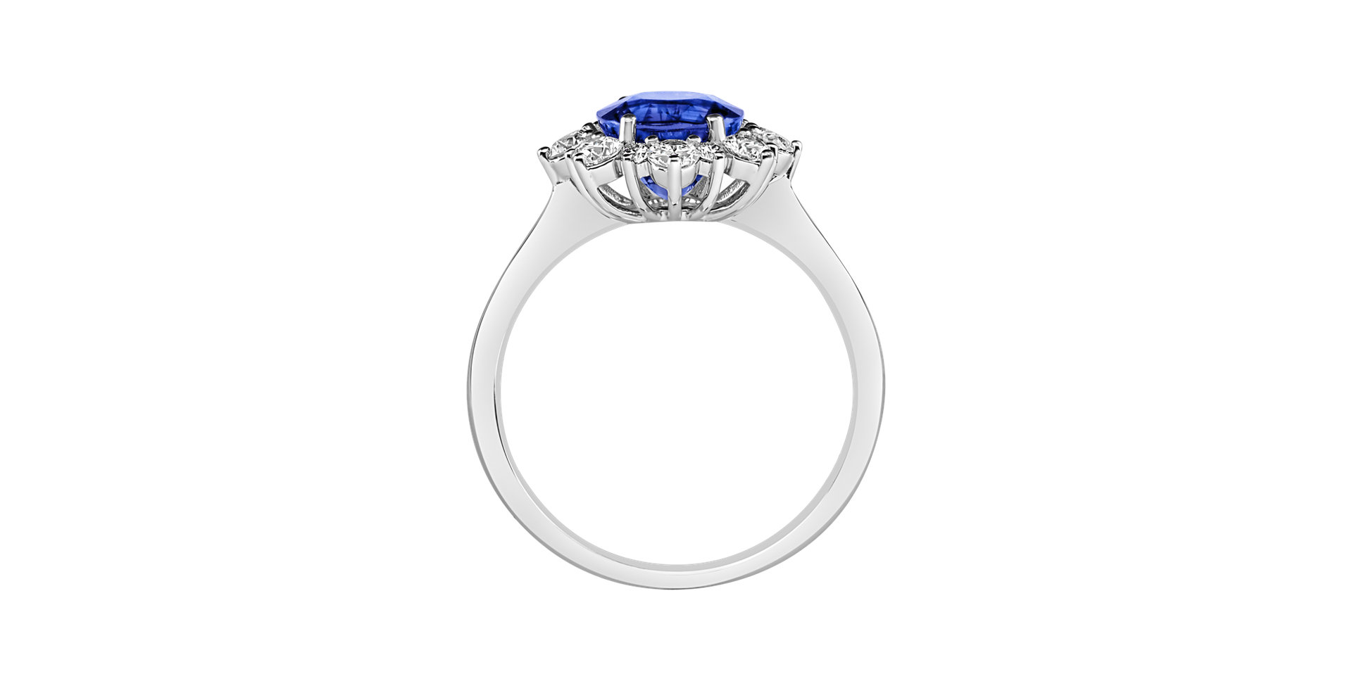 Prsten s diamanty a tanzanitem Princess