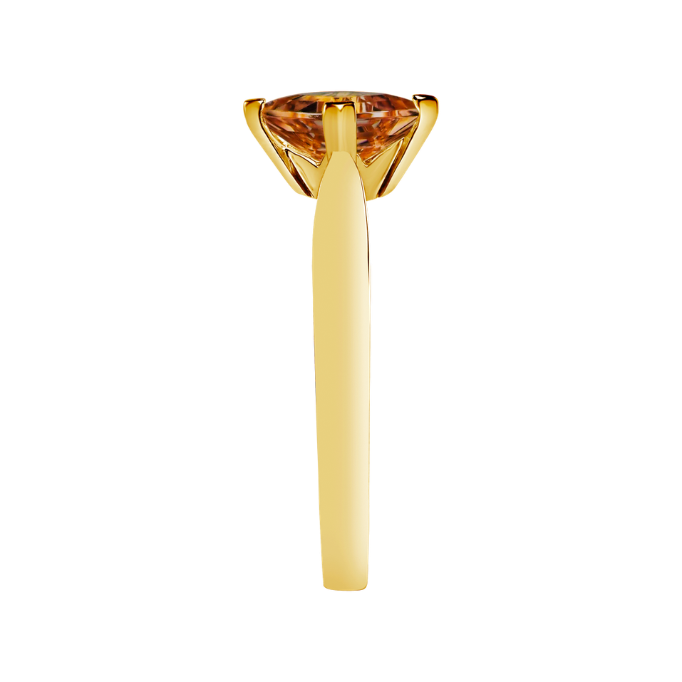 Prsten s citrínem madeira Bonbon