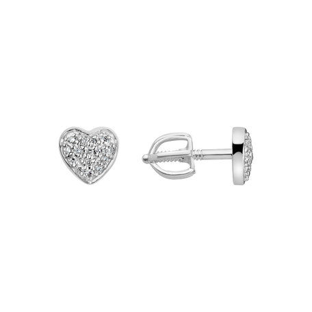 Náušnice s diamanty Amazing Heart