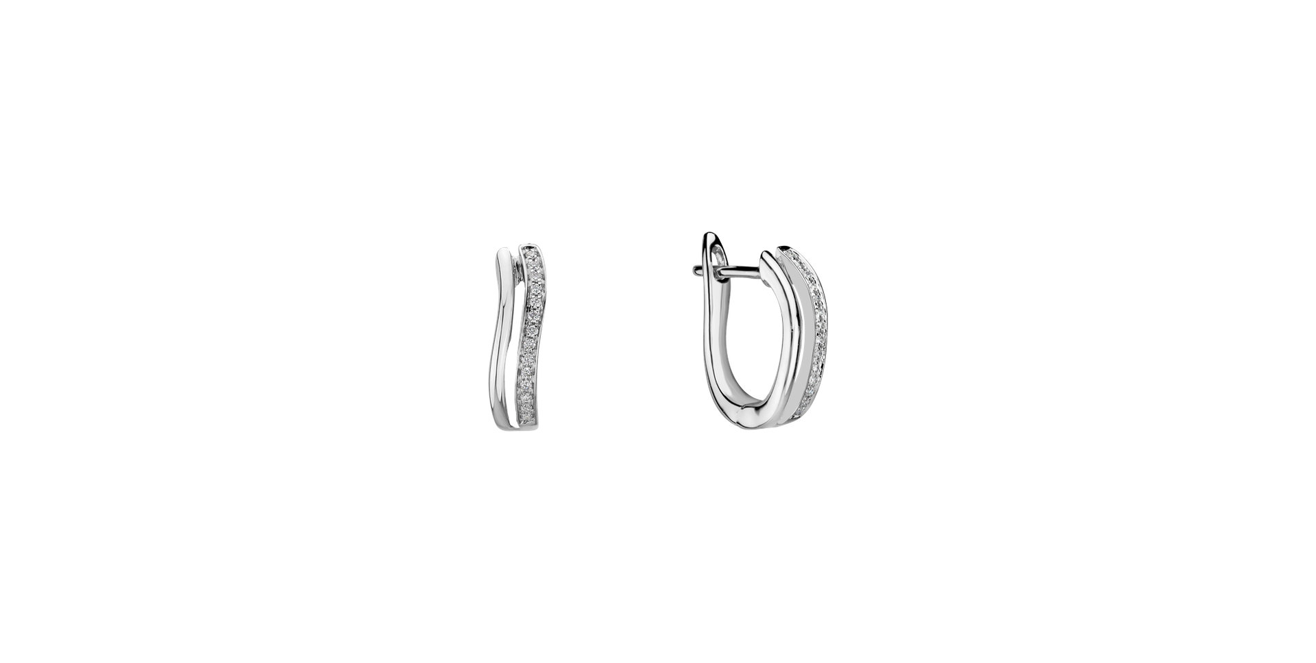 Náušnice s diamanty Brilliant Waves