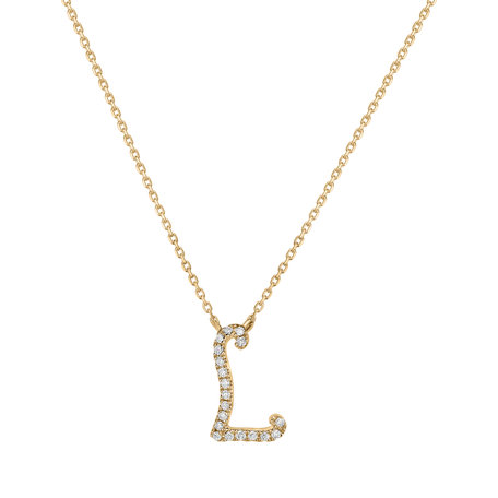 Náhrdelník s diamanty Curly Glitter L