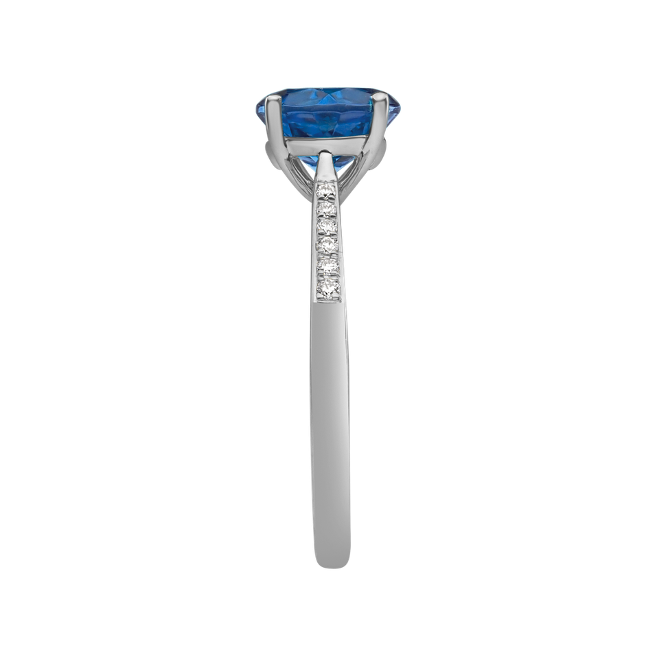Prsten s diamanty a tanzanitem Bonbon