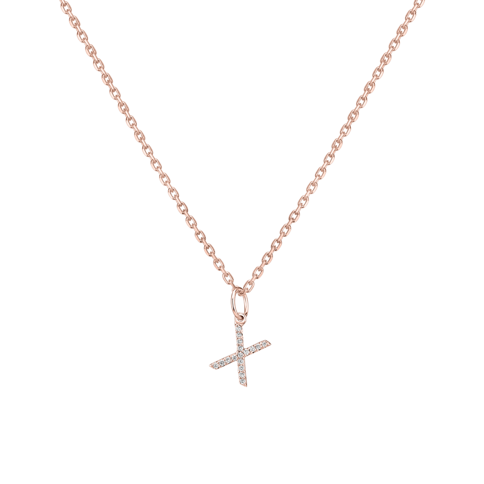 Přívěsek s diamanty Line Glitter  X