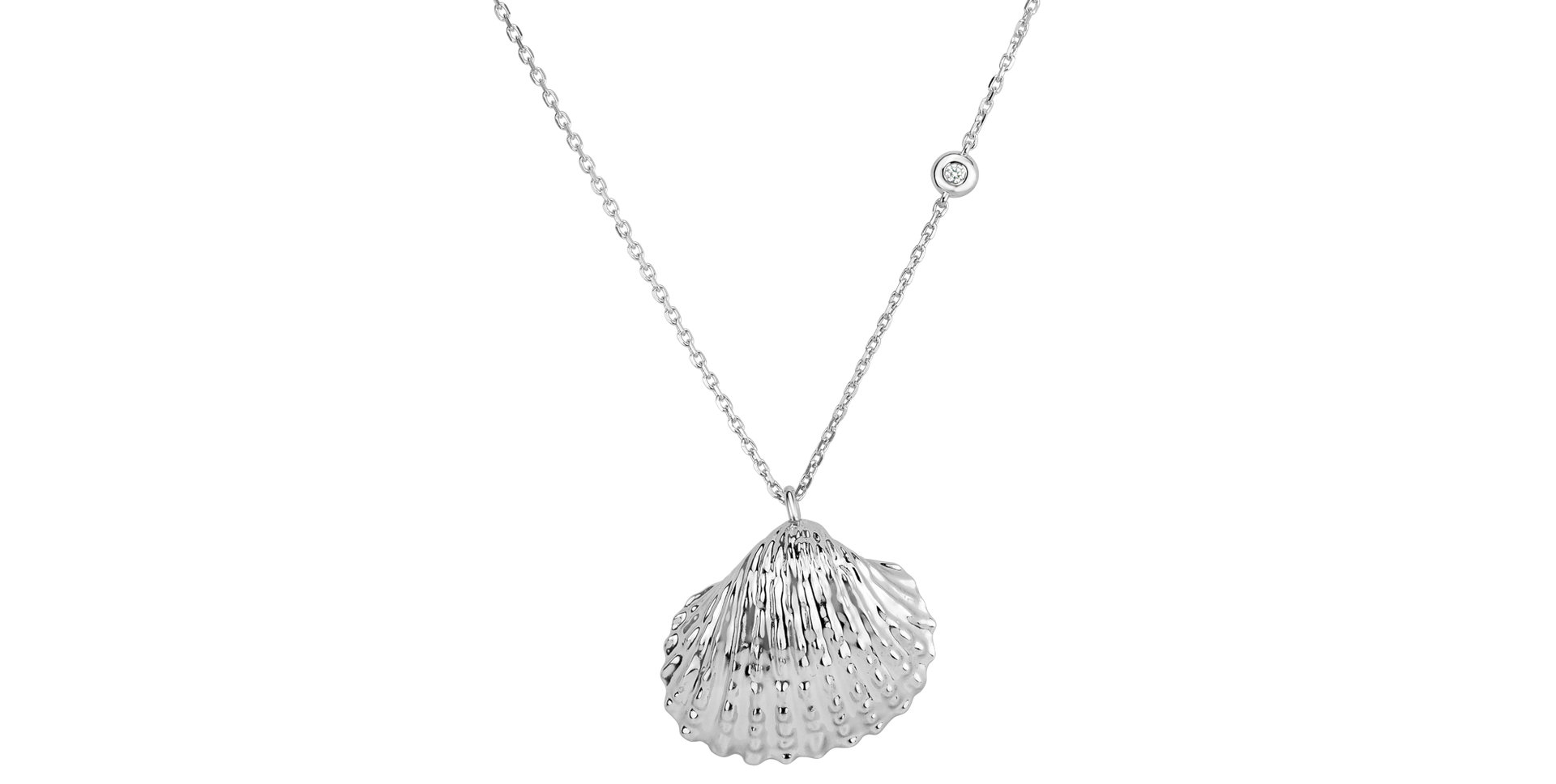 Náhrdelník s diamantem Luxury Clam