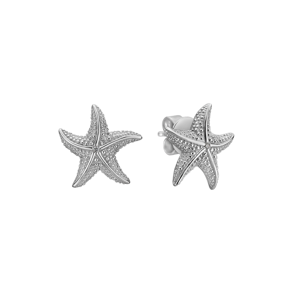 Náušnice s diamantem Glossy Starfish