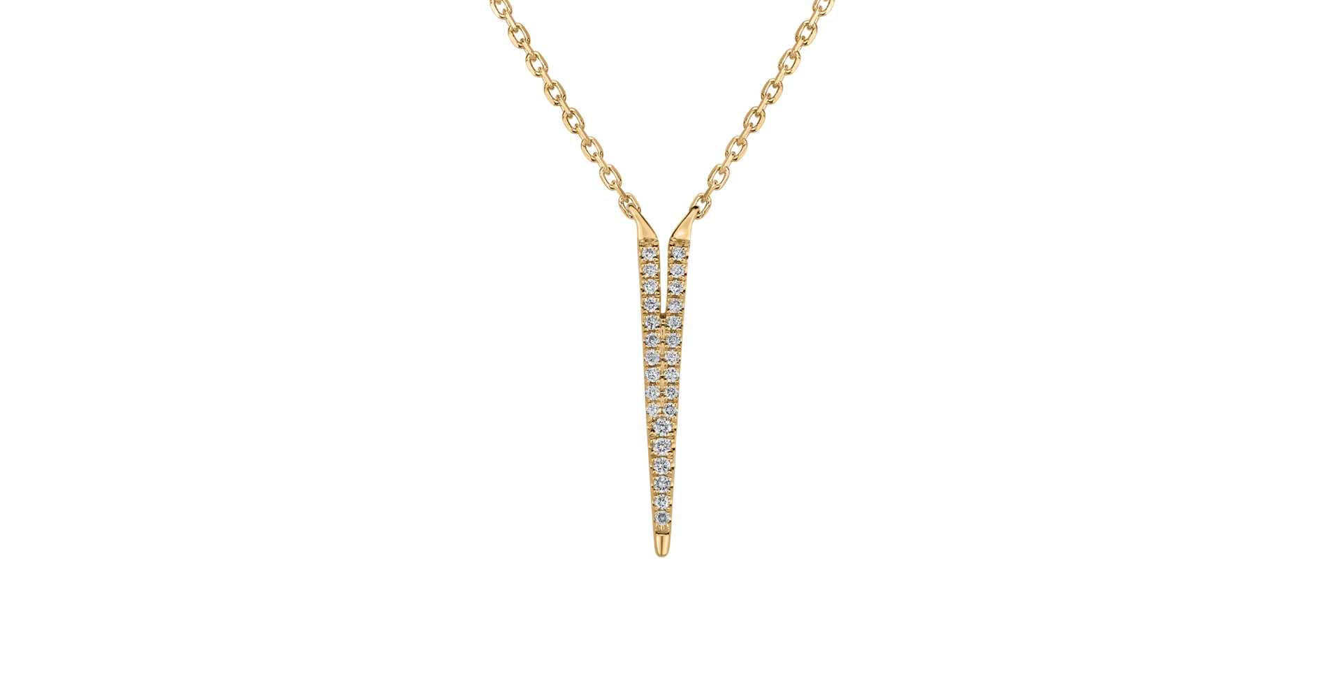 Náhrdelník s diamanty Broken Glamour