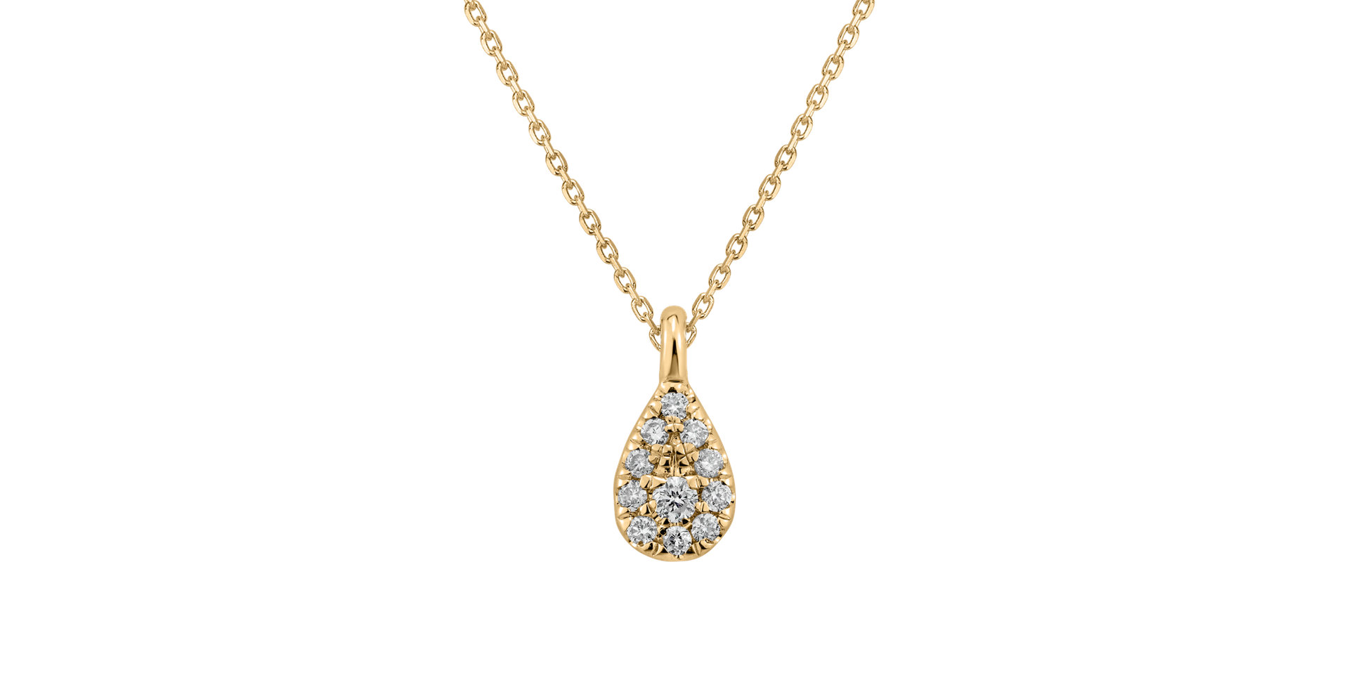 Náhrdelník s diamanty Diamond Tear