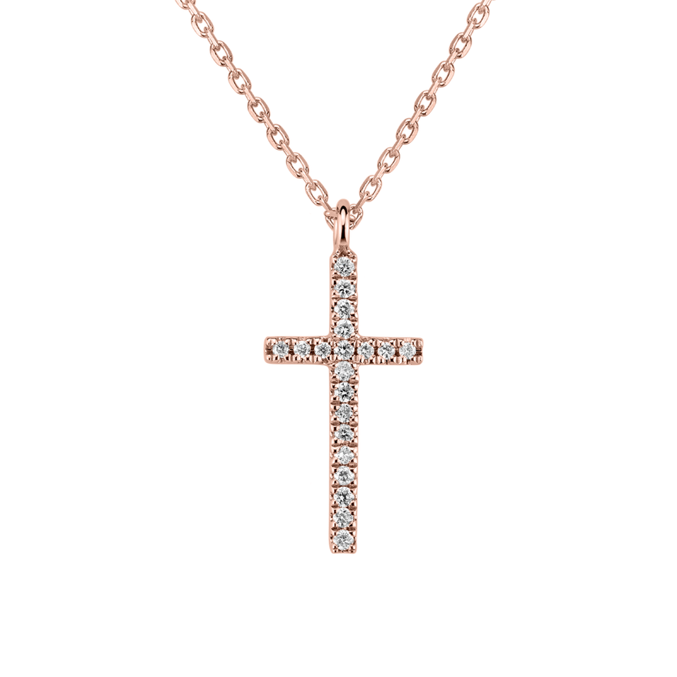 Náhrdelník s diamanty Shimmering Cross
