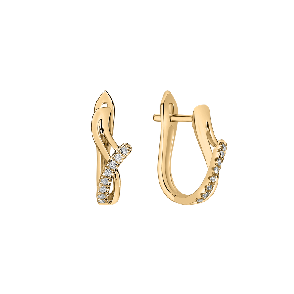 Náušnice s diamanty Elegant Line