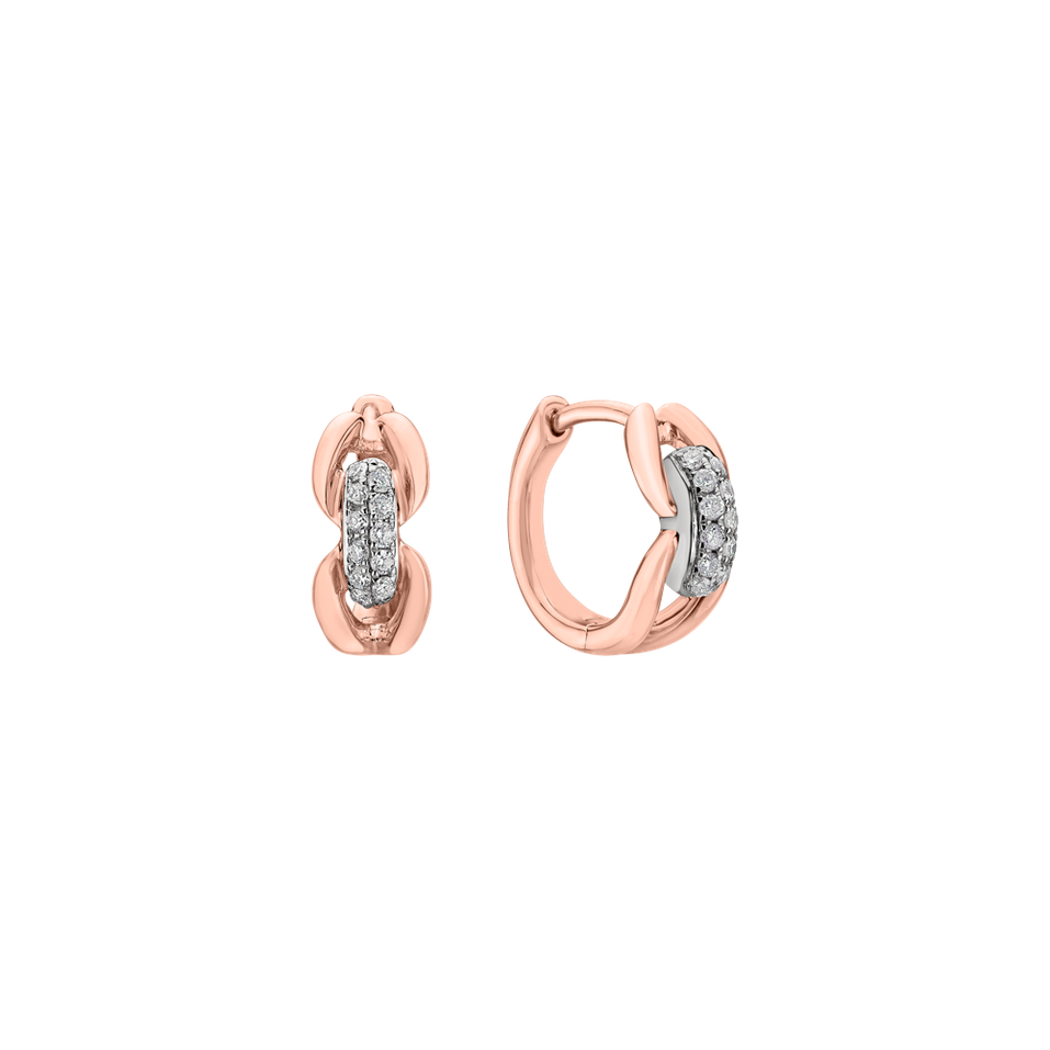 Náušnice s diamanty Golden Lock