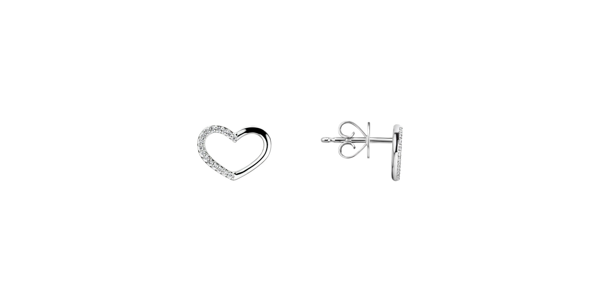 Náušnice s diamanty Sparkling Heart