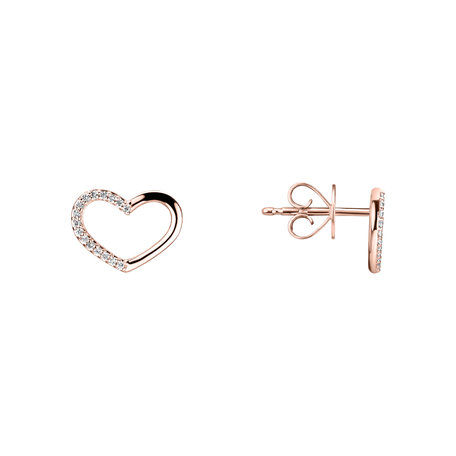 Náušnice s diamanty Sparkling Heart