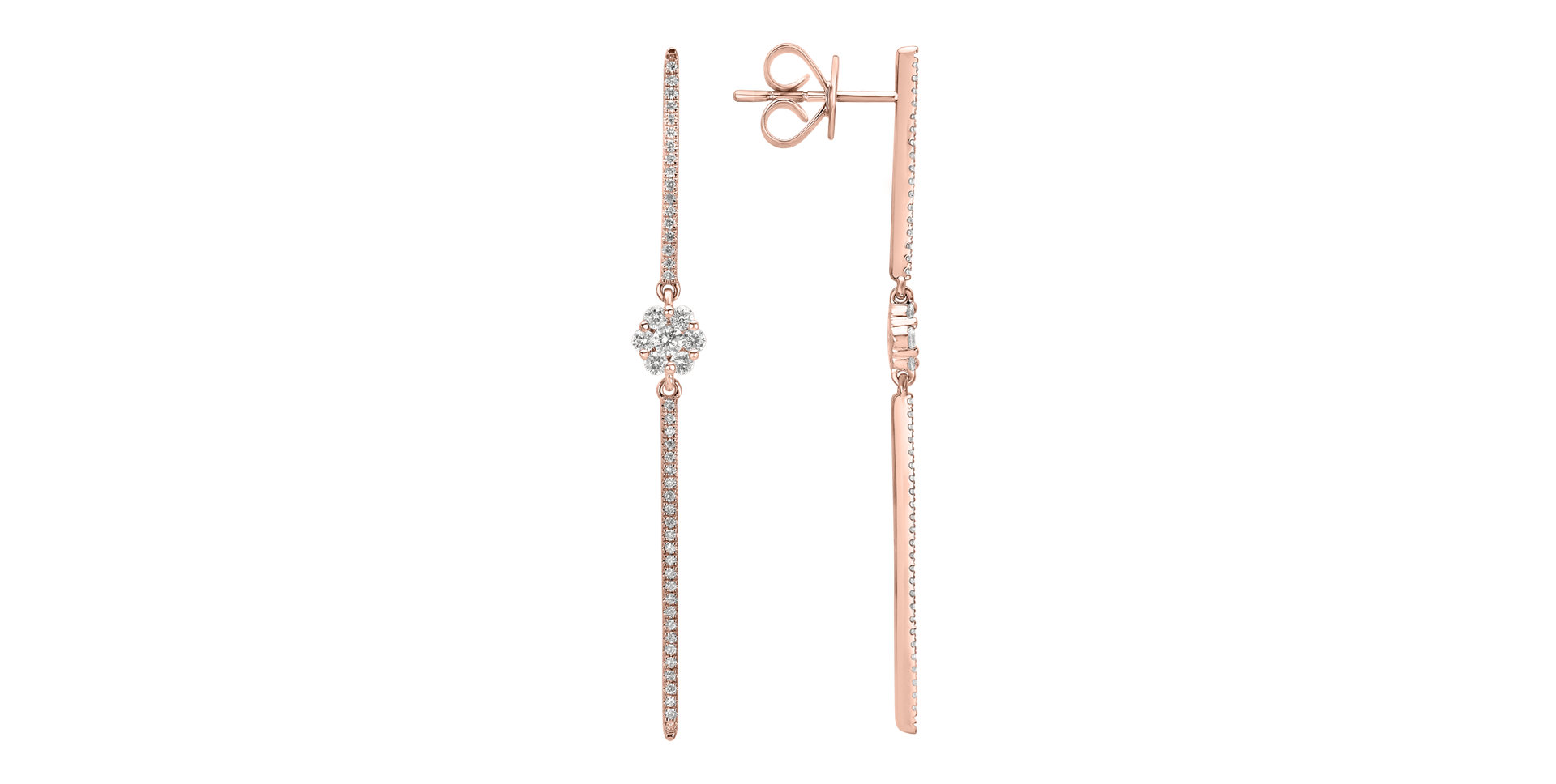 Náušnice s diamanty Diamond Waterfall