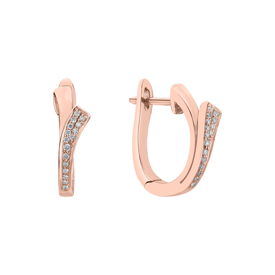 Náušnice s diamanty Brilliant Wave