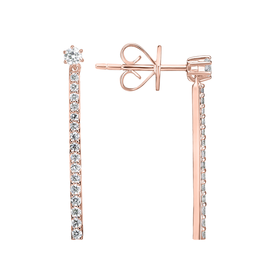 Náušnice s diamanty Flying Star