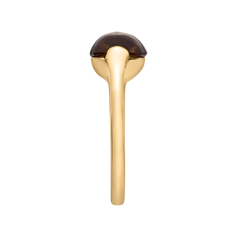 Prsten s cognac quartzem Bonbon