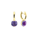 Náušnice s ametystem brazil Bonbon3