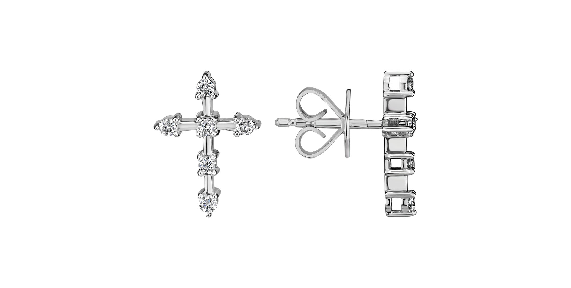 Náušnice s diamanty Sparkling Cross