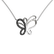 Náhrdelník s černými a bílými diamanty Butterfly5
