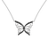 Náhrdelník s černými a bílými diamanty Butterfly5