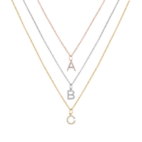 Přívěsek s diamanty Diamond Letter I