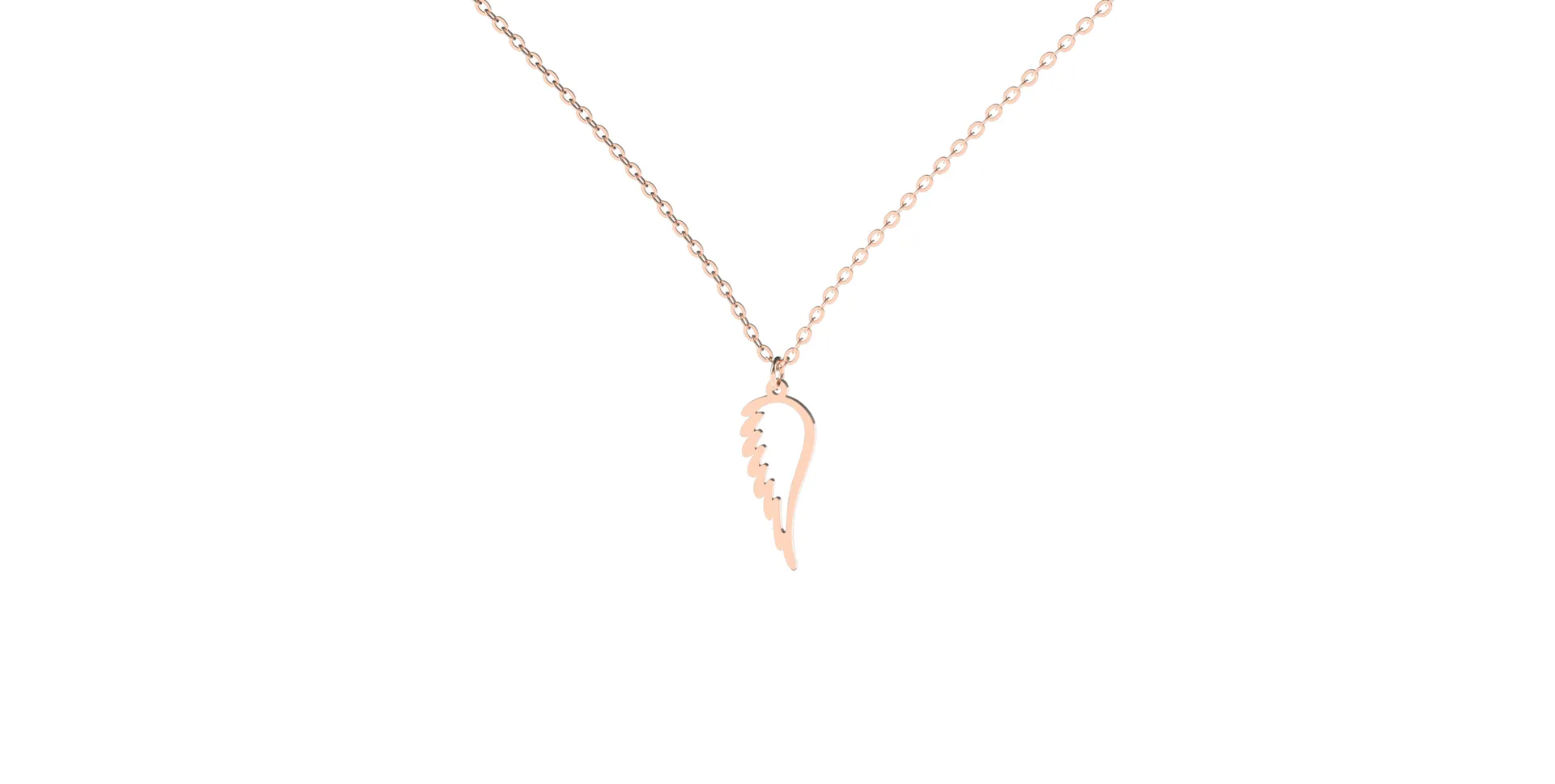 Náhrdelník s diamantem Angel Wing