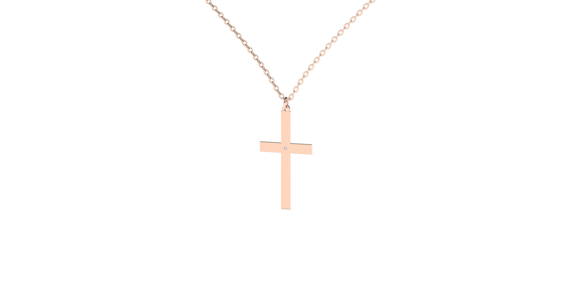 Náhrdelník s diamantem Cross