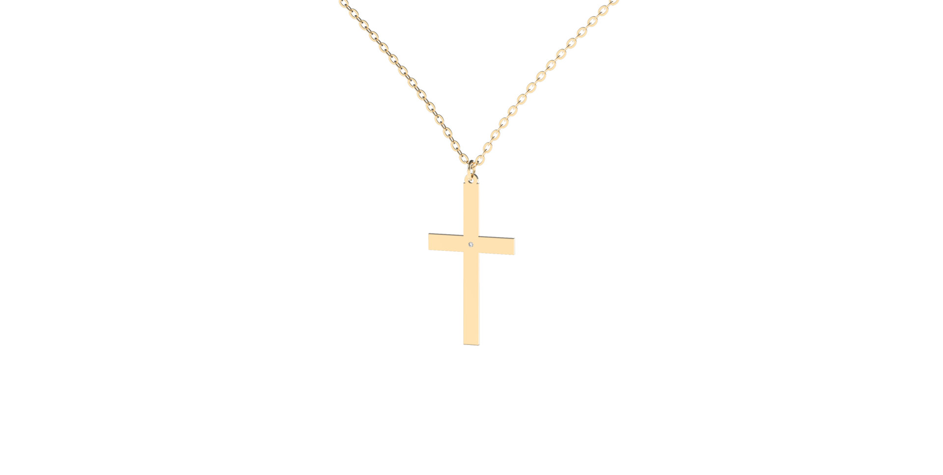 Náhrdelník s diamantem Cross