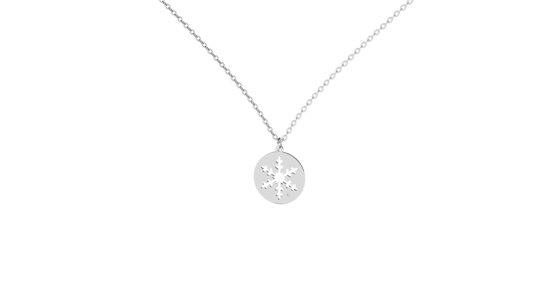 Náhrdelník s diamantem Diamond Snowflake