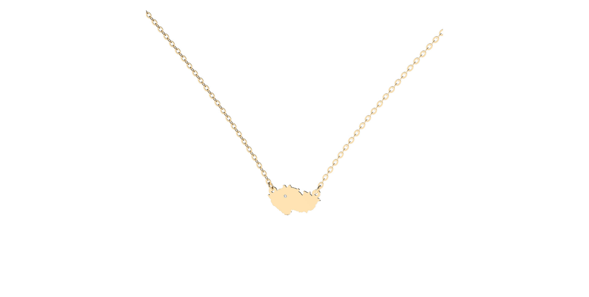 Náhrdelník s diamantem My Home