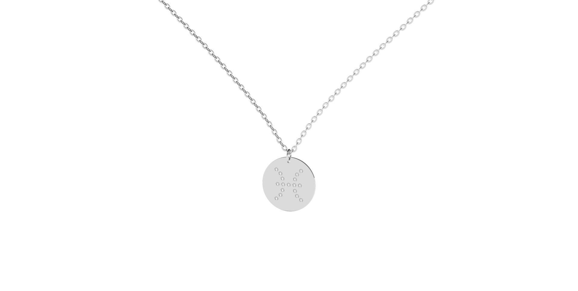 Náhrdelník s diamanty Pisces