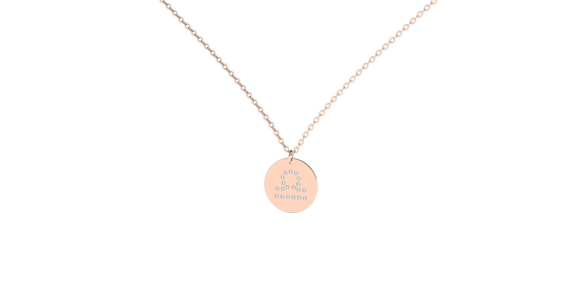 Náhrdelník s diamanty Libra