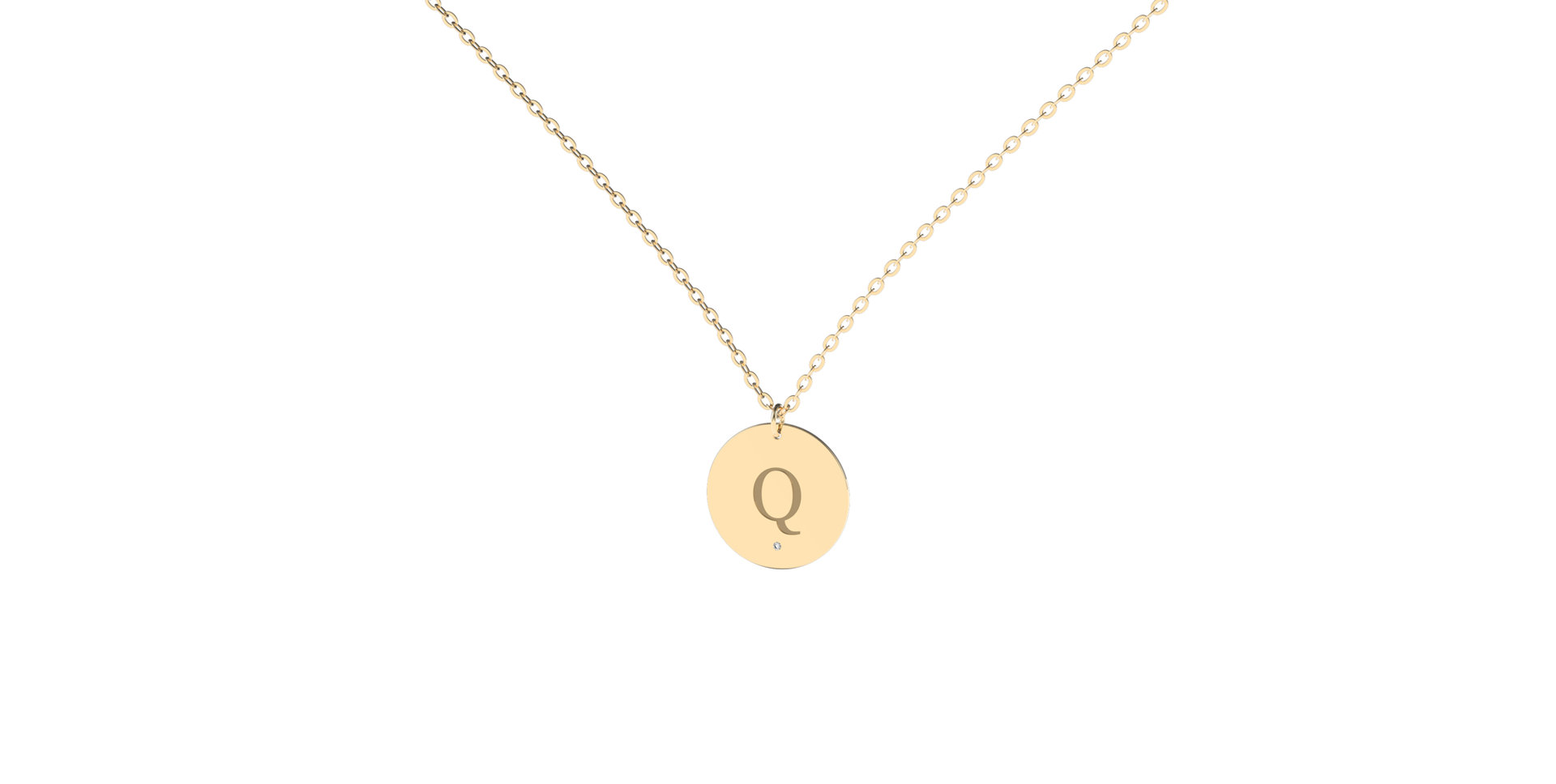 Náhrdelník s diamantem Big Coins Q