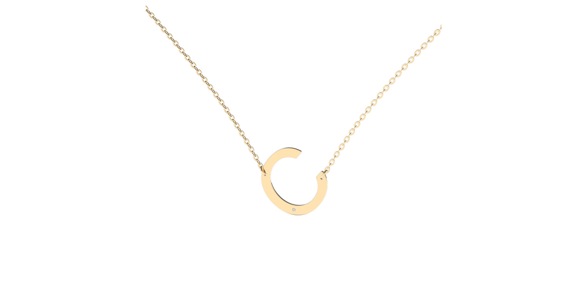 Náhrdelník s diamantem Big Line C