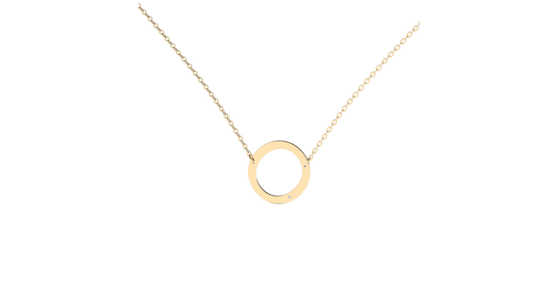 Náhrdelník s diamantem Big Line O