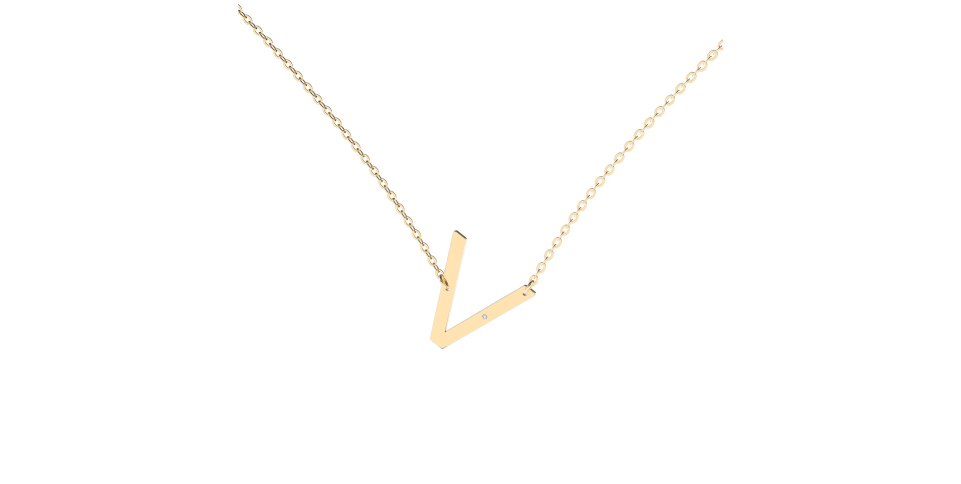 Náhrdelník s diamantem Big Line V