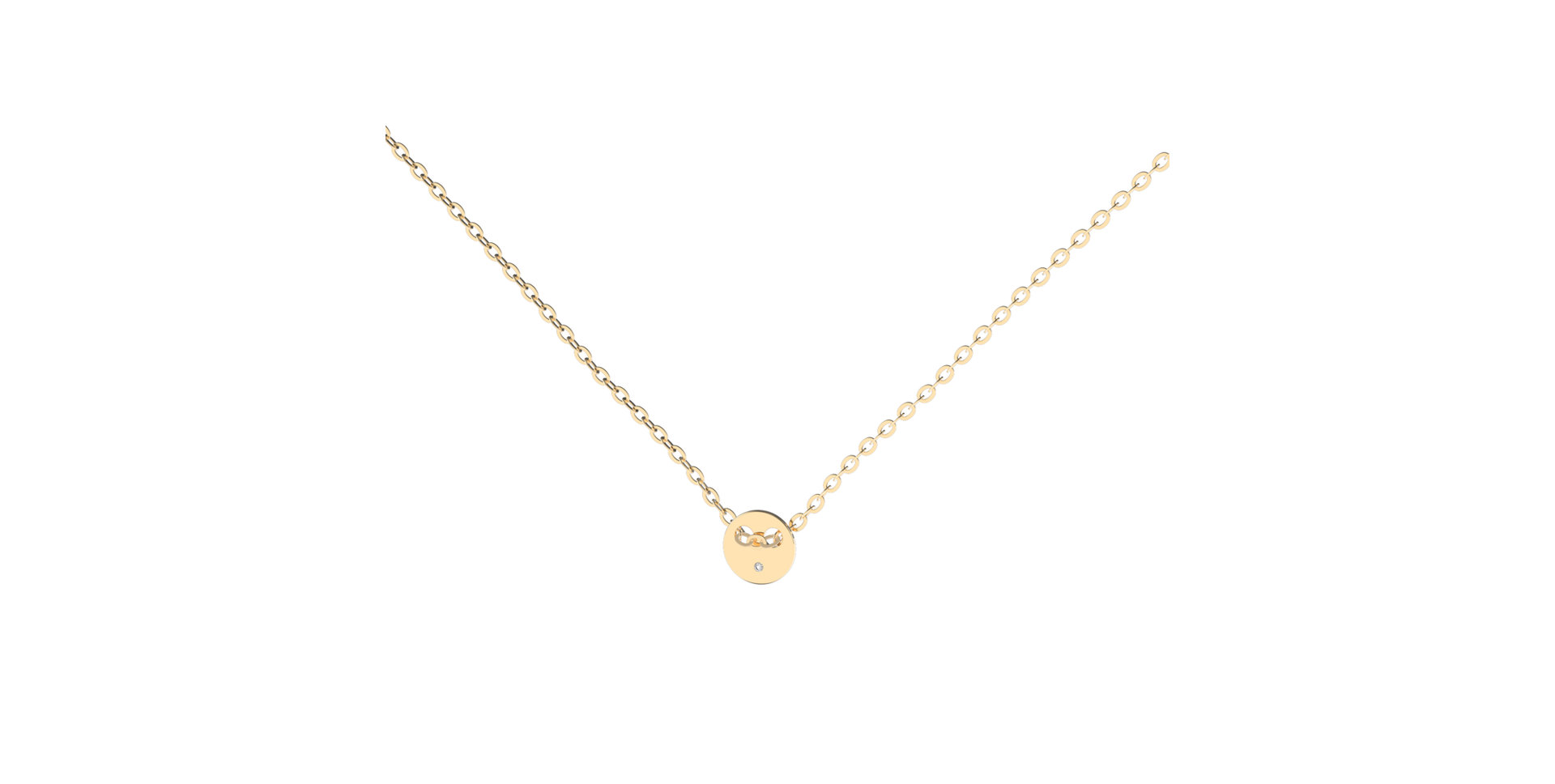 Náhrdelník s diamantem Minimalism