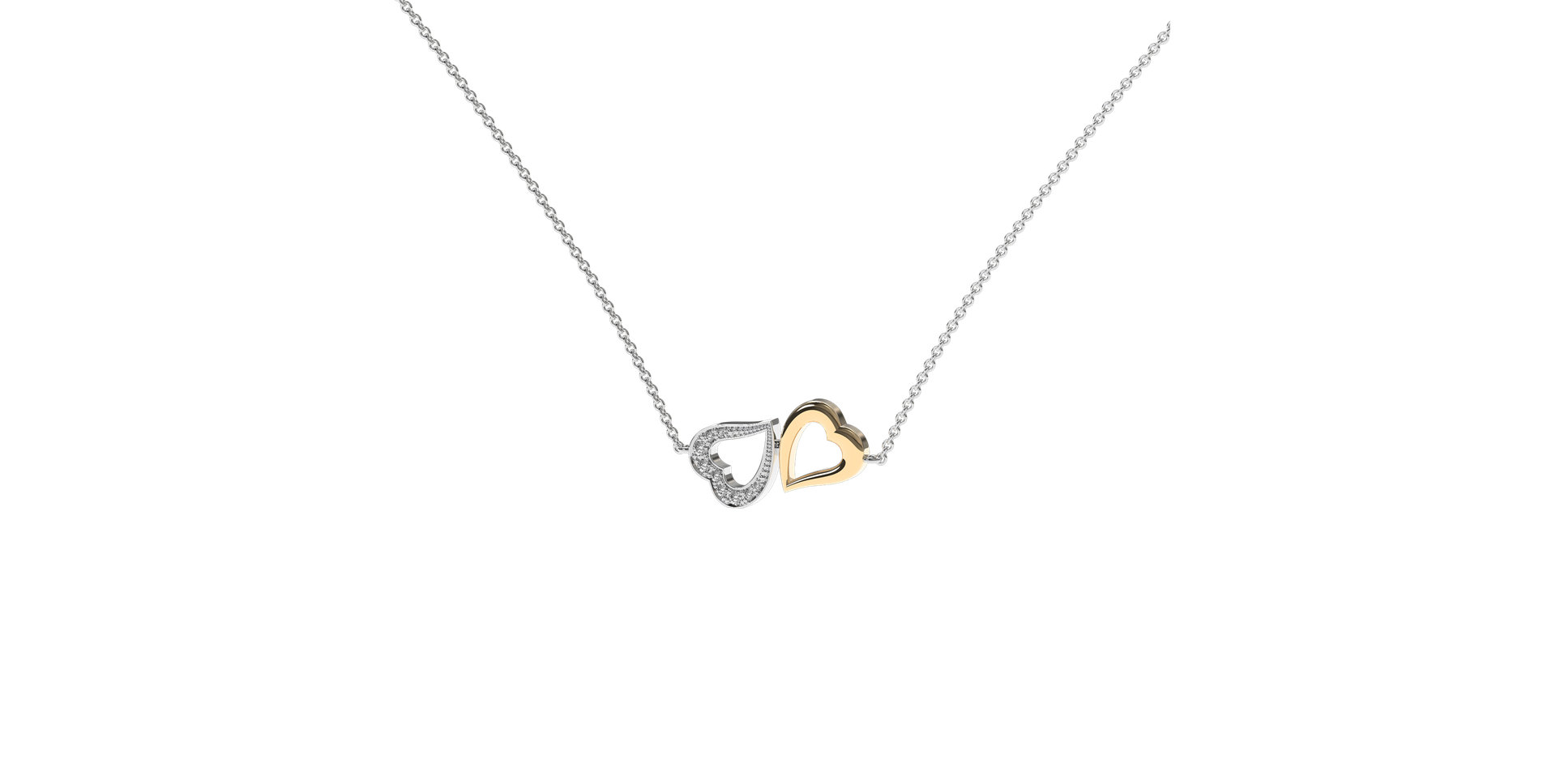 Náhrdelník s diamanty Lovely Heart