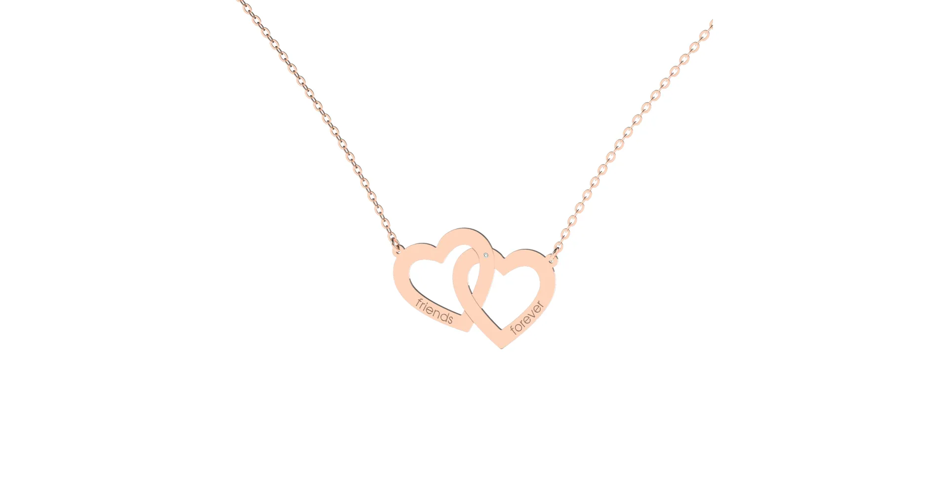 Náhrdelník s diamantem Friends Forever
