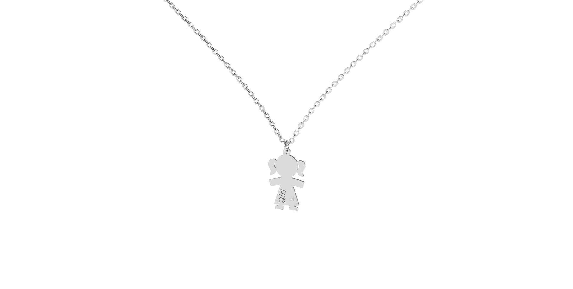 Náhrdelník s diamantem Girl