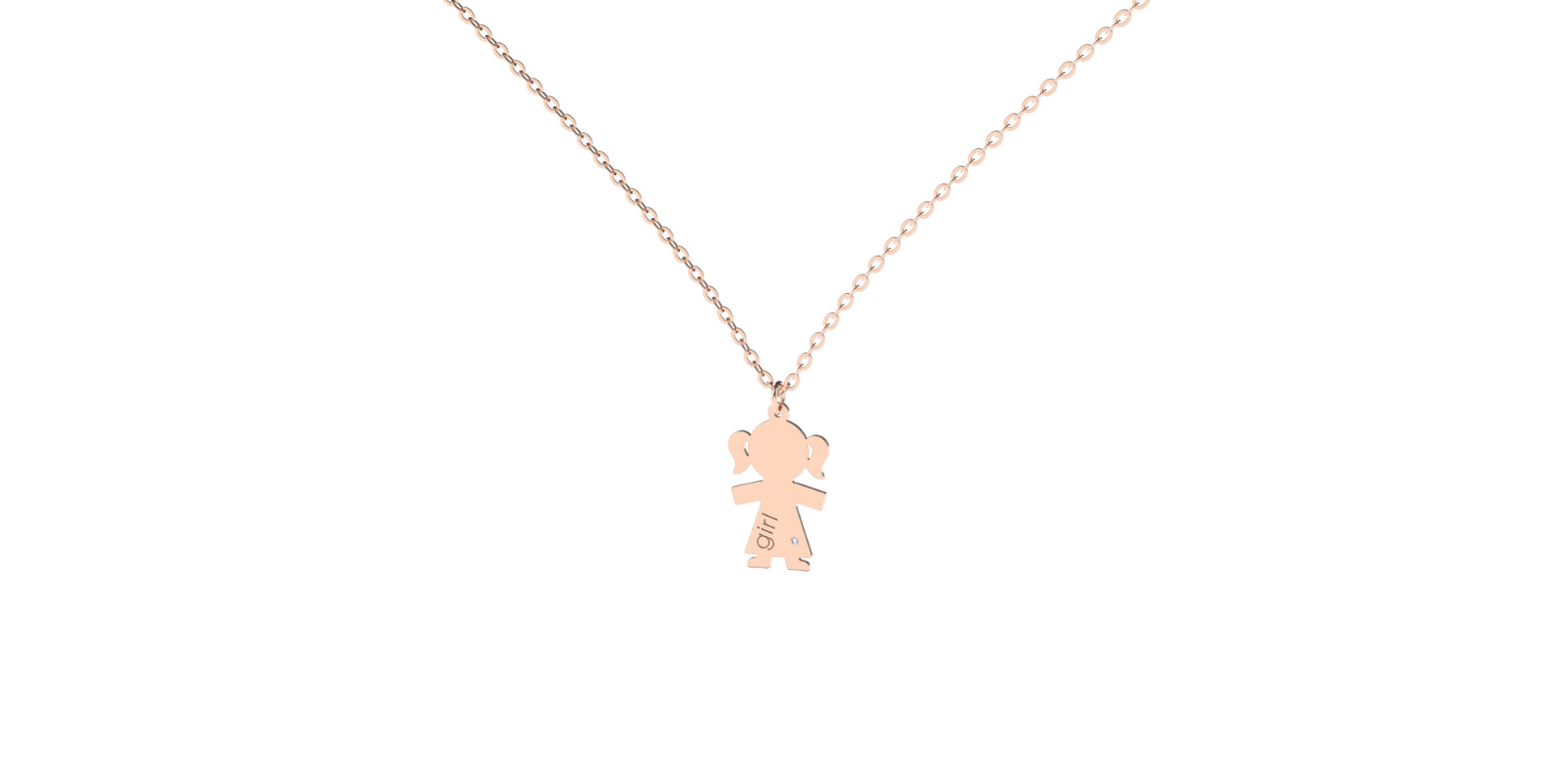 Náhrdelník s diamantem Girl