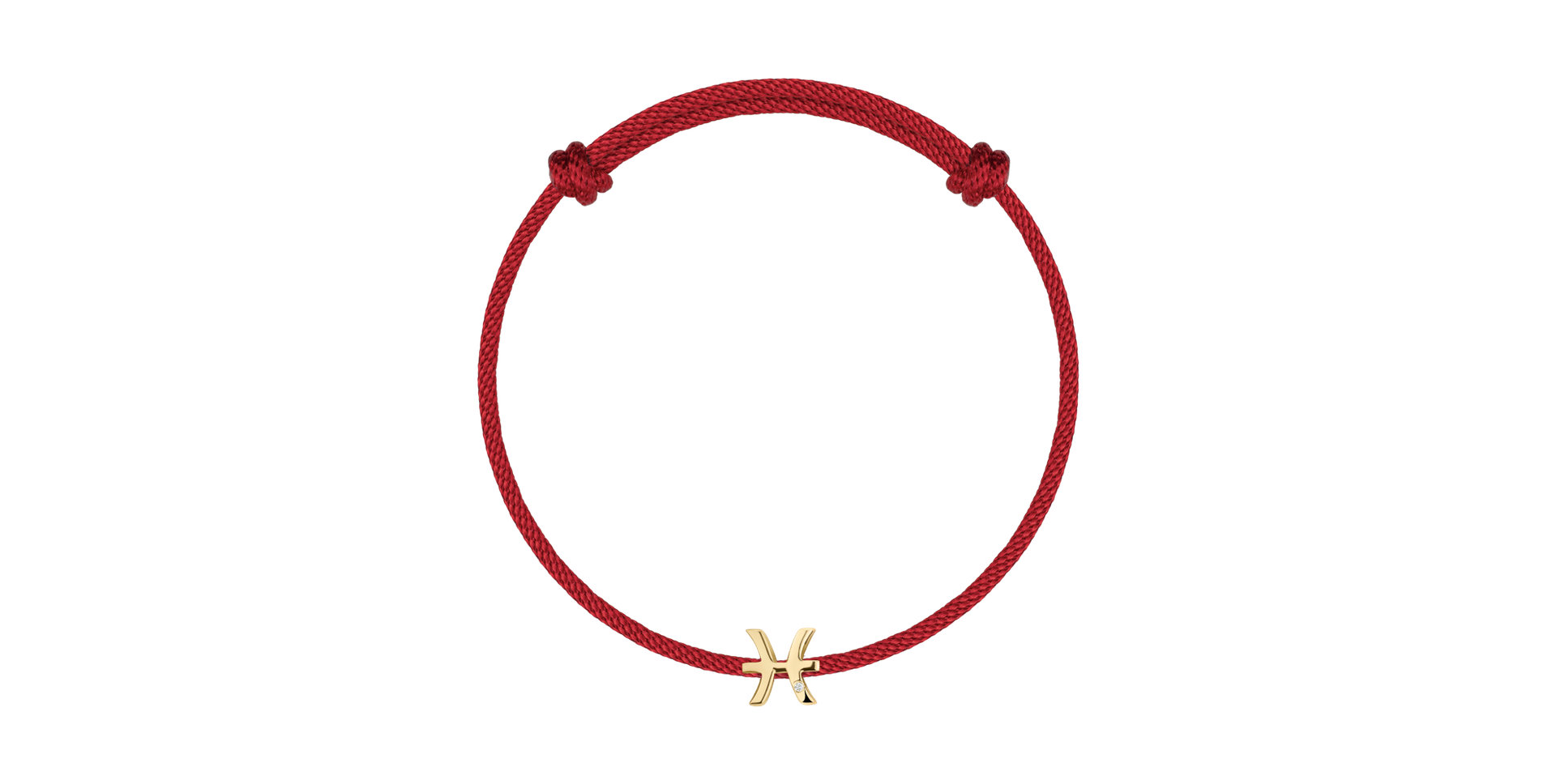 Diamantový náramek se šňůrkou Pisces