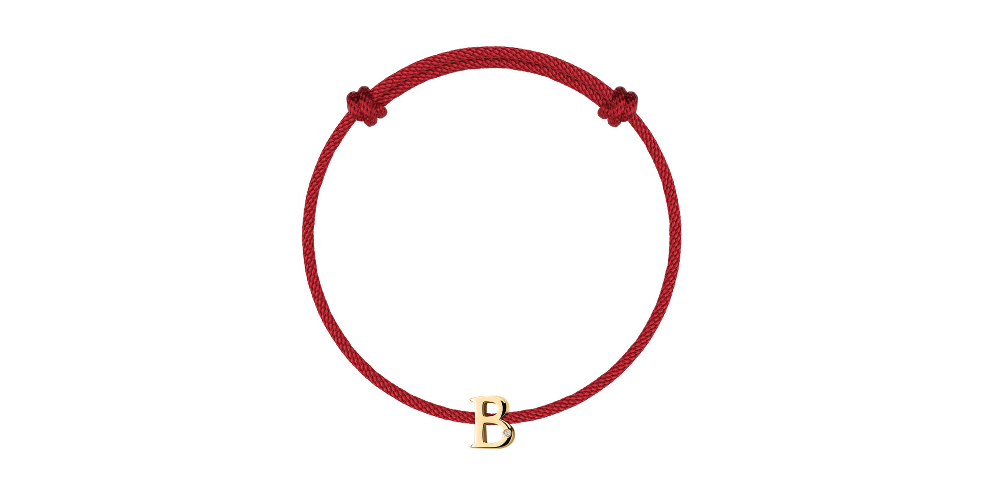 Diamantový náramek se šňůrkou Flat Line B