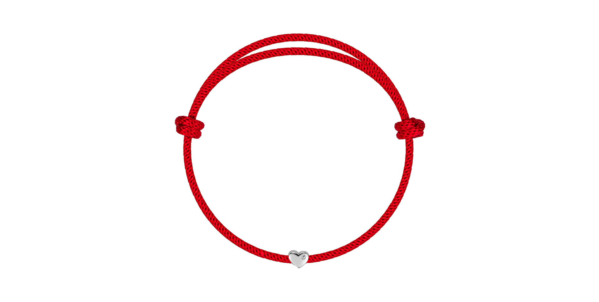 Diamantový náramek se šňůrkou Red Heart