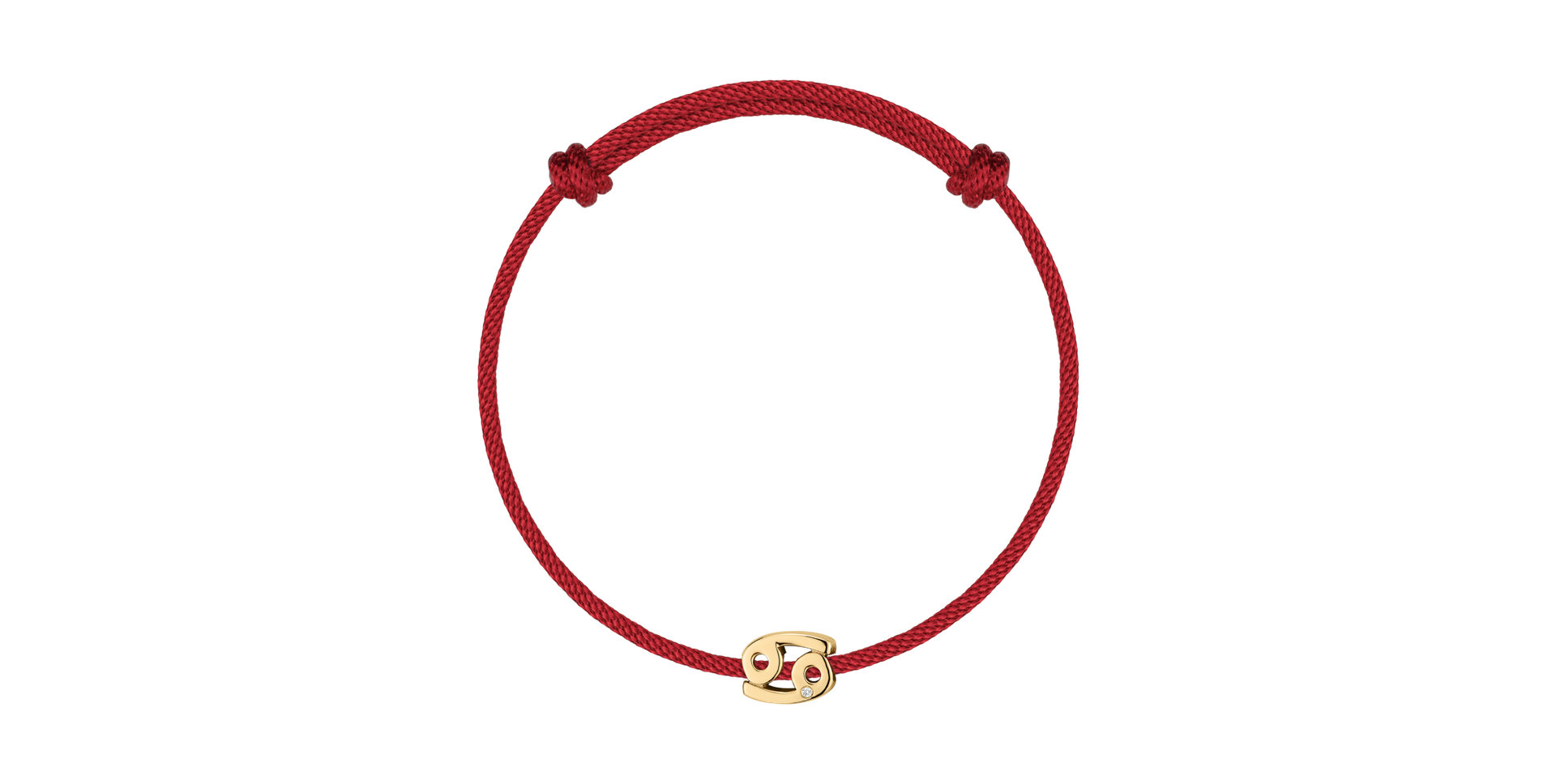 Diamantový náramek se šňůrkou Cancer