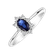 Prsten s diamanty a safírem Princess5